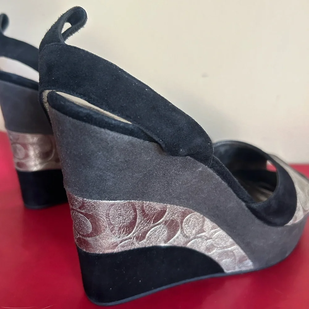 Coach Suede Wedges - Picture 2 of 13